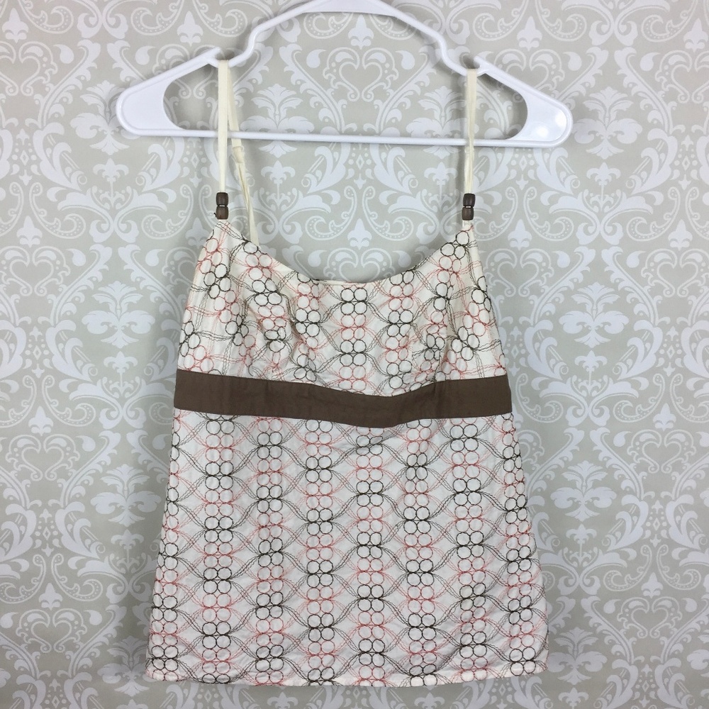 Cream Embroidered Ann Taylor Loft Cami